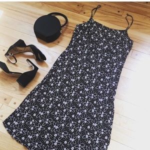 LOFT Floral spaghetti strap dress